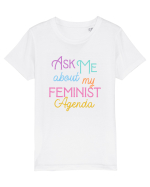 Ask me about my feminist agenda Tricou mânecă scurtă  Copii Mini Creator