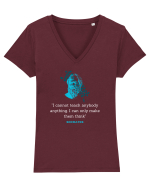 SOCRATES Tricou mânecă scurtă guler V Damă Evoker