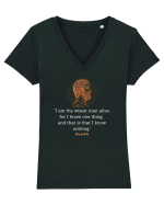 PLATON Tricou mânecă scurtă guler V Damă Evoker