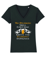 The drinking will continue Tricou mânecă scurtă guler V Damă Evoker