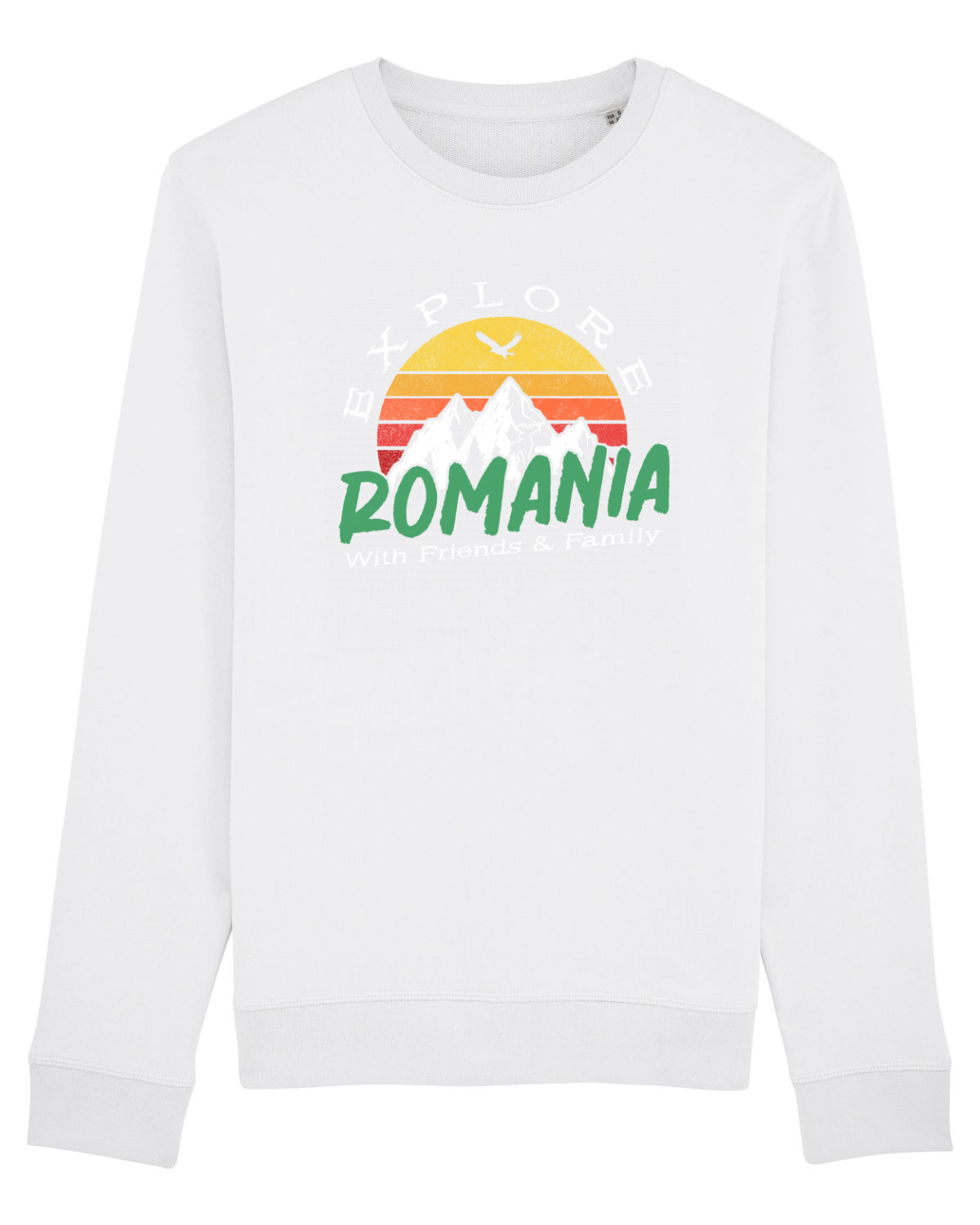 Bluză mânecă lungă Unisex Rise White