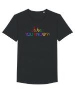 Is he... you know?! Tricou mânecă scurtă guler larg Bărbat Skater