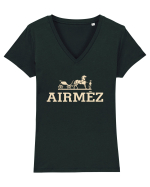 AIRMEZ Tricou mânecă scurtă guler V Damă Evoker