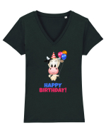 Happy Birthday Tricou mânecă scurtă guler V Damă Evoker