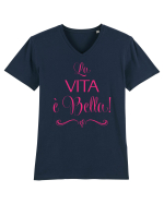 Viața e frumoasă Tricou mânecă scurtă guler V Bărbat Presenter
