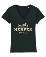 HERPES PARIS Tricou mânecă scurtă guler V Damă Evoker