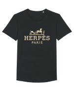 HERPES PARIS Tricou mânecă scurtă guler larg Bărbat Skater