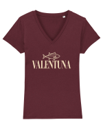VALENTUNA Tricou mânecă scurtă guler V Damă Evoker