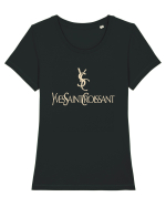 YVES SAINT CROISSANT Tricou mânecă scurtă guler larg fitted Damă Expresser
