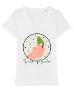 Frec menta Tricou mânecă scurtă guler V Damă Evoker