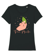 Frec menta - v2 Tricou mânecă scurtă guler larg fitted Damă Expresser