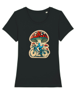 shroomarela Tricou mânecă scurtă guler larg fitted Damă Expresser
