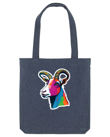 popart goat Midnight Blue