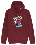 popart goat Hanorac cu fermoar Unisex Connector