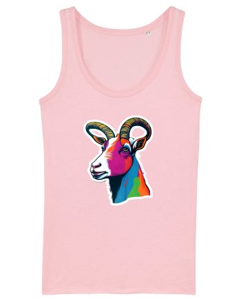 popart goat Cotton Pink