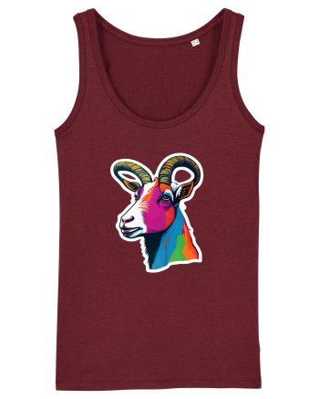 popart goat Burgundy