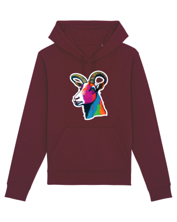 popart goat Burgundy