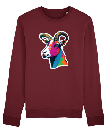 popart goat Burgundy