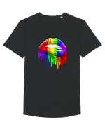 Kiss whomever you want  (&wants it back) Tricou mânecă scurtă guler larg Bărbat Skater