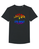 I JUST LOOK STRAIGHT Tricou mânecă scurtă guler larg Bărbat Skater