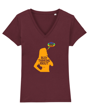 BUSY THINKING ABOUT GIRLS Burgundy