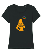 BUSY THINKING ABOUT GIRLS Tricou mânecă scurtă guler larg fitted Damă Expresser