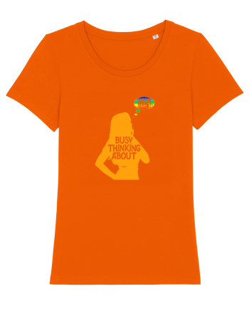 BUSY THINKING ABOUT GIRLS Bright Orange