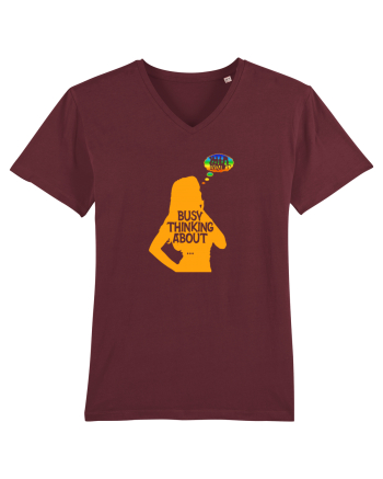 BUSY THINKING ABOUT GIRLS Burgundy
