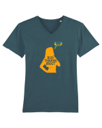 BUSY THINKING ABOUT GIRLS Tricou mânecă scurtă guler V Bărbat Presenter