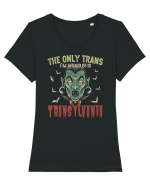 The Only Trans I'm Afraid Of Is Transylvania Tricou mânecă scurtă guler larg fitted Damă Expresser