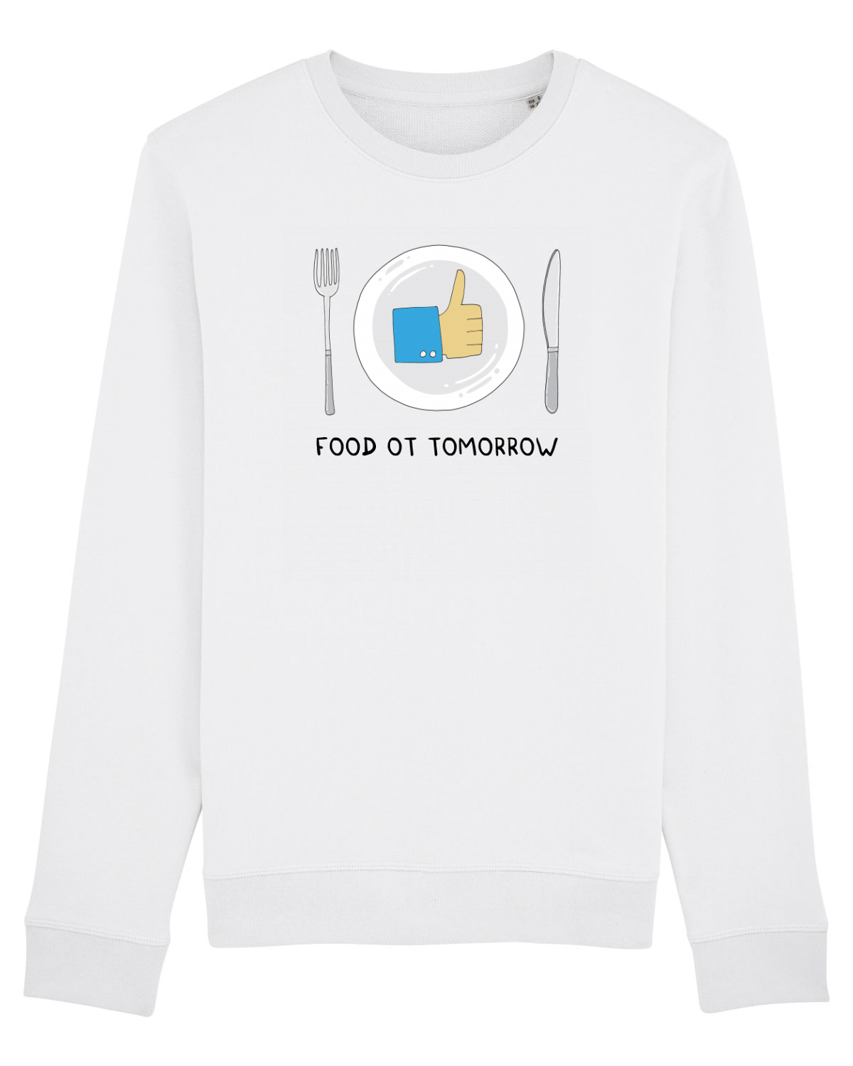 Bluză mânecă lungă Unisex Rise White