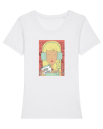 Selfie Tricou mânecă scurtă guler larg fitted Damă Expresser