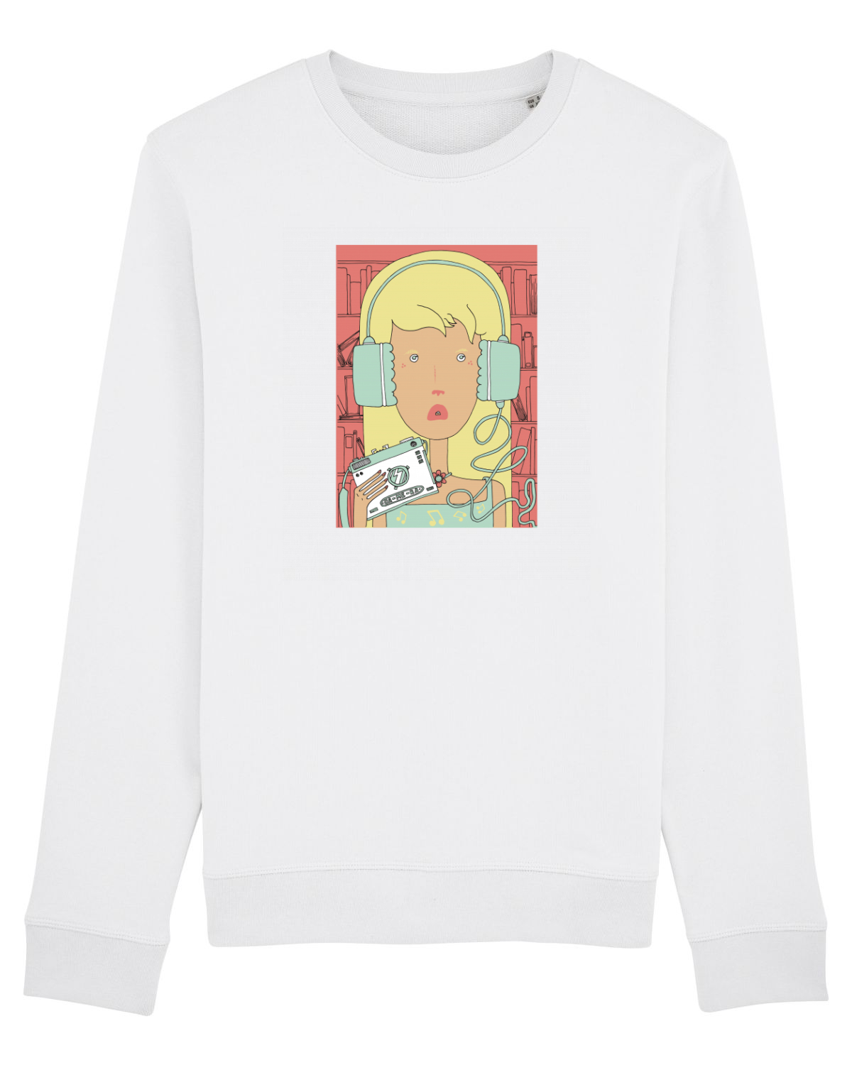 Bluză mânecă lungă Unisex Rise White