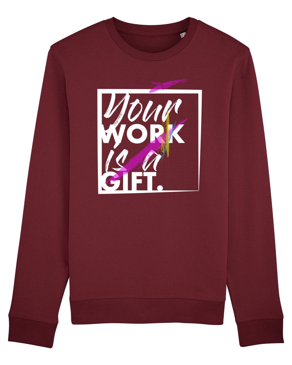 Bluză mânecă lungă Unisex Rise Burgundy