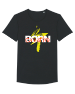 Born creative white Tricou mânecă scurtă guler larg Bărbat Skater
