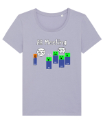 Joining the wrong Meeting! Tricou mânecă scurtă guler larg fitted Damă Expresser