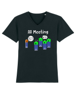 Joining the wrong Meeting! Tricou mânecă scurtă guler V Bărbat Presenter