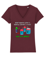Get charged! Tricou mânecă scurtă guler V Damă Evoker