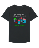 Get charged! Tricou mânecă scurtă guler larg Bărbat Skater