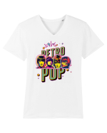 retro pop Tricou mânecă scurtă guler V Bărbat Presenter