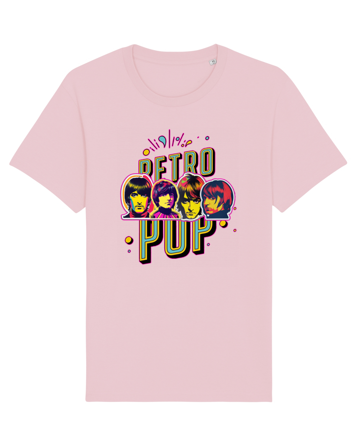 Tricou mânecă scurtă Unisex Rocker Cotton Pink