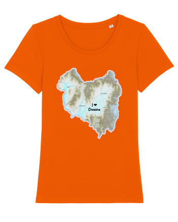Covasna County Map Bright Orange