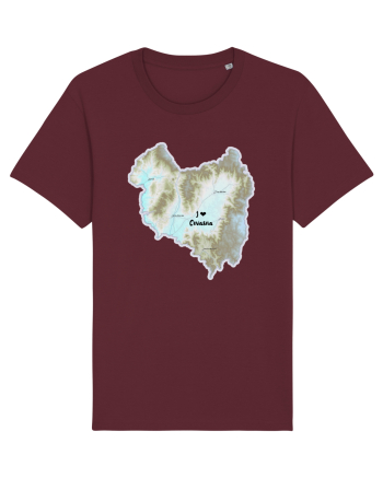 Covasna County Map Burgundy