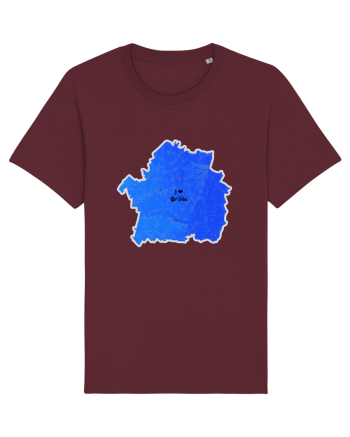 Brăila County Map Burgundy