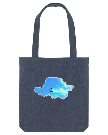 Arad County Map Midnight Blue