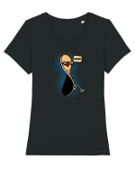 WHAT? Tricou mânecă scurtă guler larg fitted Damă Expresser