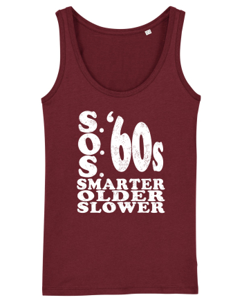 S.O.S. Slower Older Smarter '60s Burgundy