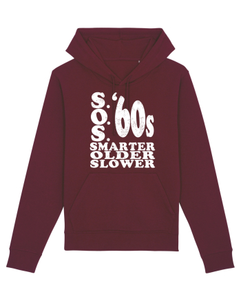 S.O.S. Slower Older Smarter '60s Burgundy