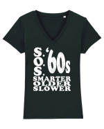 S.O.S. Slower Older Smarter '60s Tricou mânecă scurtă guler V Damă Evoker