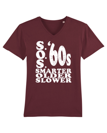 S.O.S. Slower Older Smarter '60s Burgundy